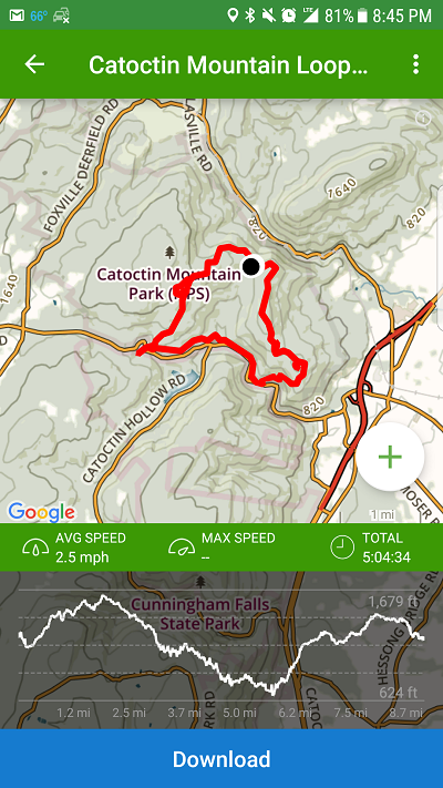 Catoctin Mountain tracker.png